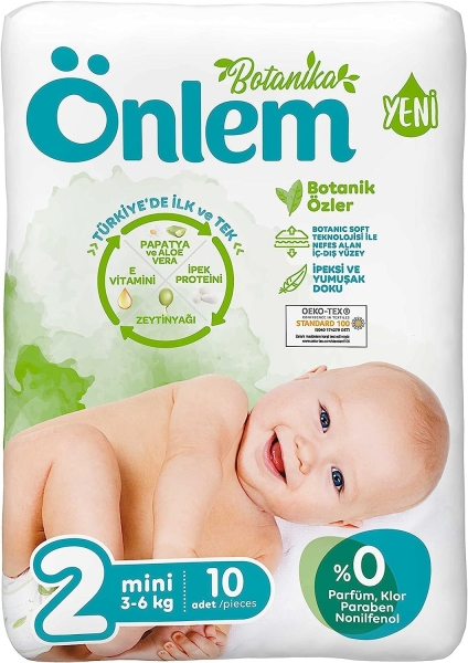 Önlem Botanika 2 Beden 10 Adet Bebek Bezi