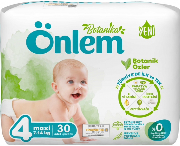 Önlem Botanika 4 Beden 30 Adet Bebek Bezi