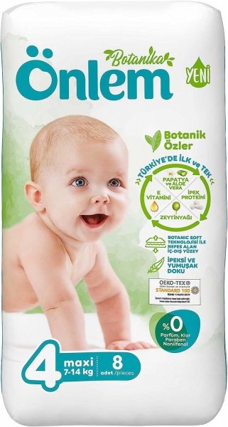 Önlem Botanika 4 Beden 8 Adet Bebek Bezi