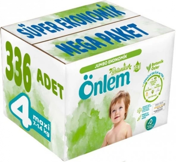 Önlem Botanika 4 Beden 336 Adet Bebek Bezi
