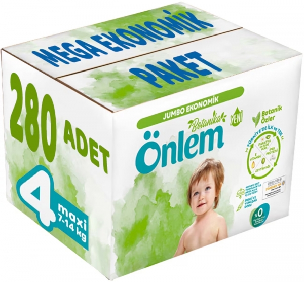 Önlem Botanika 4 Beden 280 Adet Bebek Bezi