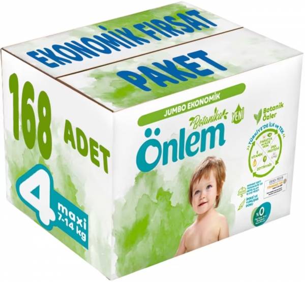Önlem Botanika 4 Beden 168 Adet Bebek Bezi