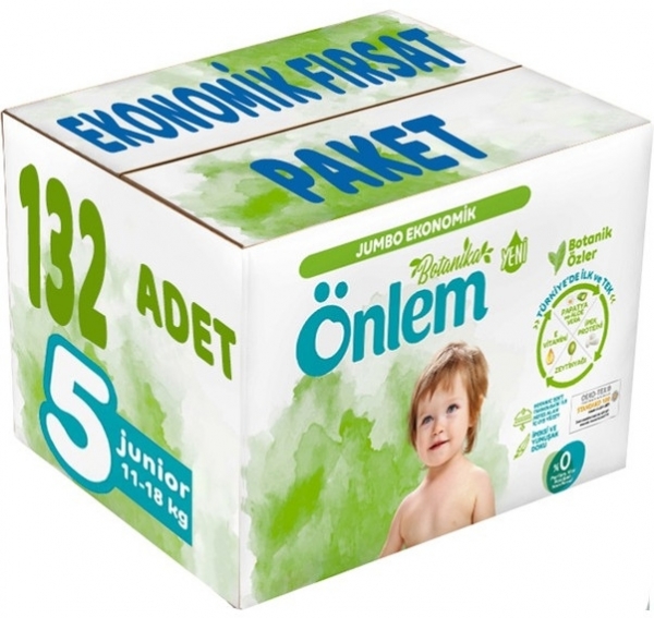 Önlem Botanika 5 Beden 132 Adet Bebek Bezi
