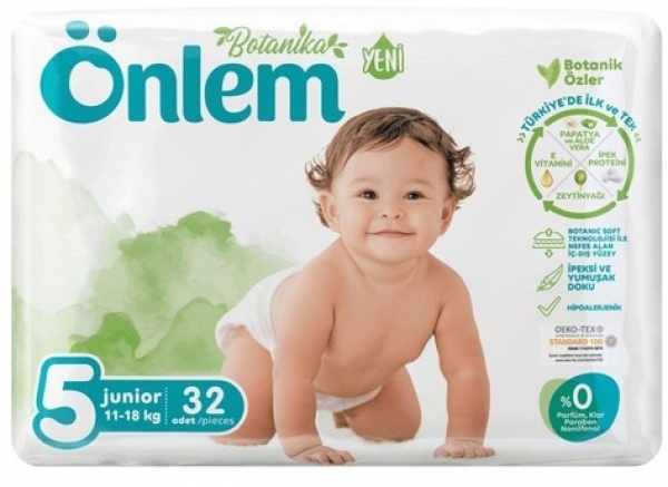 Önlem Botanika 5 Beden 32 Adet Bebek Bezi