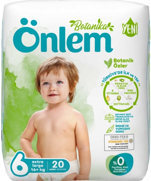 Önlem Botanika 6 Beden 20 Adet Bebek Bezi