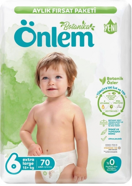 Önlem Botanika 6 Beden 70 Adet Bebek Bezi