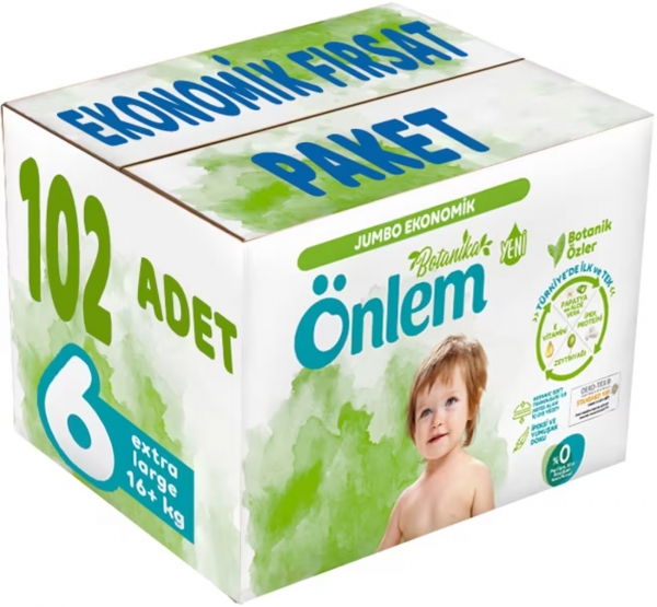 Önlem Botanika 6 Beden 102 Adet Bebek Bezi