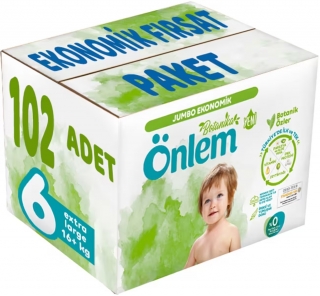 Önlem Botanika 6 Beden 102 Adet Bebek Bezi