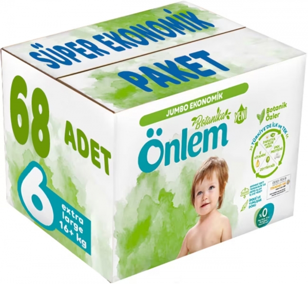 Önlem Botanika 6 Beden 68 Adet Bebek Bezi