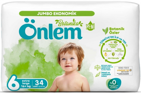 Önlem Botanika 6 Beden 34 Adet Bebek Bezi