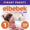 Elbebek Elite 1 Beden 156 Adet Bebek Bezi