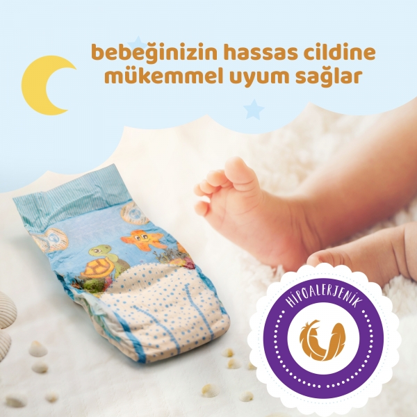 Elbebek Elite 3 Beden 66 Adet Bebek Bezi