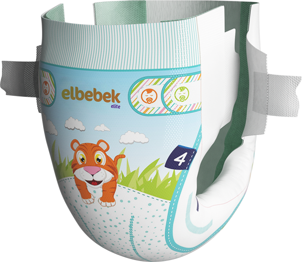 Elbebek Elite 4 Beden 60 Adet Bebek Bezi