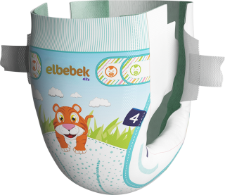 Elbebek Elite 4 Beden 60 Adet Bebek Bezi