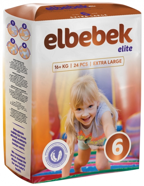 Elbebek Elite 6 Beden 24 Adet Bebek Bezi