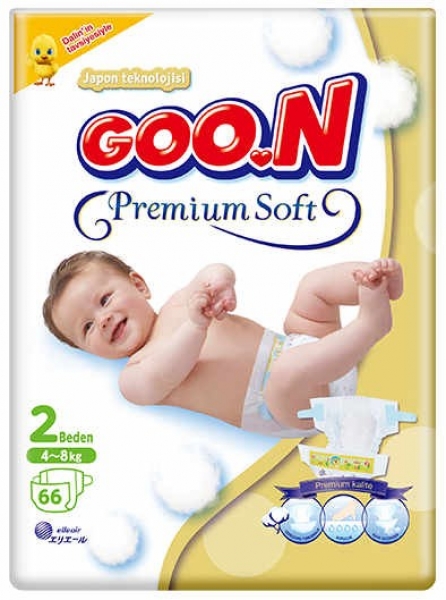 Goon Premium Soft 2 Beden 66 Adet Bebek Bezi