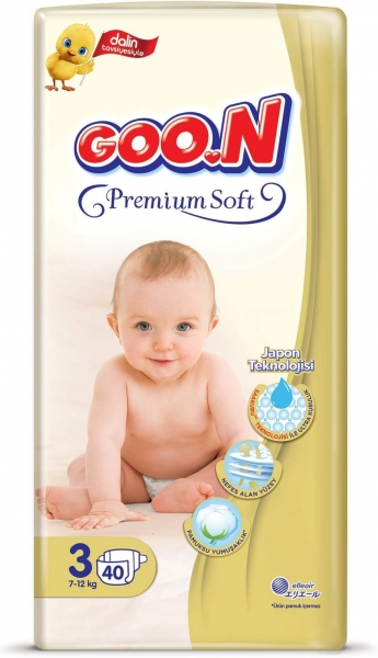 Goon Premium Soft 3 Beden 40 Adet Bebek Bezi