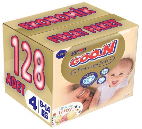 Goon Premium Soft 4 Beden 128 Adet Bebek Bezi