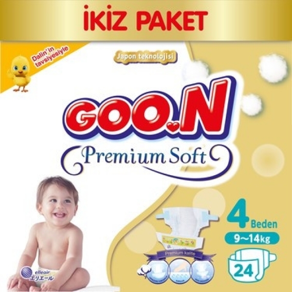 Goon Premium Soft 4 Beden 24 Adet Bebek Bezi