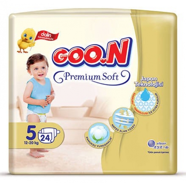 Goon Premium Soft 5 Beden 24 Adet Bebek Bezi