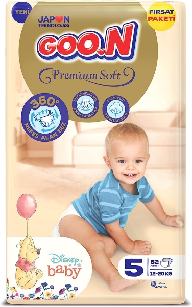 Goon Premium Soft 5 Beden 52 Adet Bebek Bezi