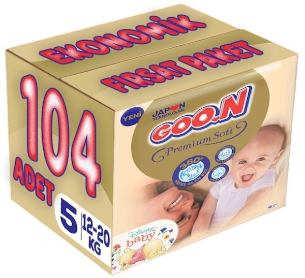 Goon Premium Soft 5 Beden 104 Adet Bebek Bezi