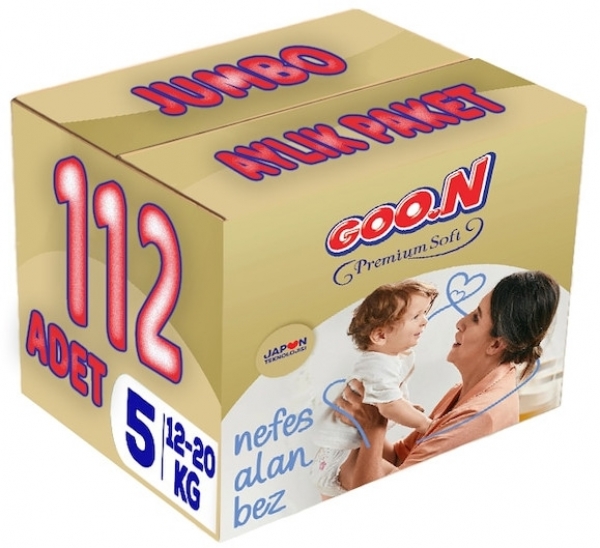 Goon Premium Soft 5 Beden 112 Adet Bebek Bezi
