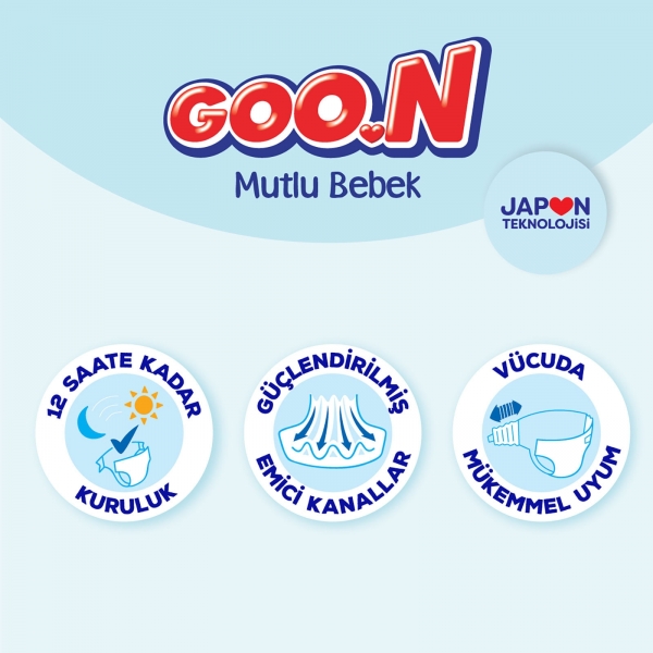 Goon Mutlu Bebek 3 Beden 100 Adet Bebek Bezi