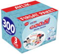 Goon Mutlu Bebek 3 Beden 300 Adet Bebek Bezi