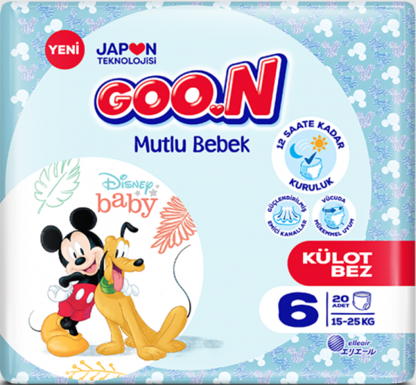 Goon Mutlu Bebek Külot Bez 6 Beden 20 Adet Bebek Bezi