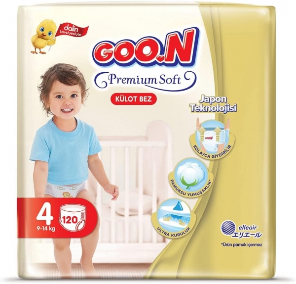 Goon Premium Soft Külot Bez 4 Beden 120 Adet Bebek Bezi