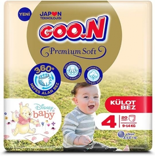 Goon Premium Soft Külot Bez 4 Beden 20 Adet Bebek Bezi