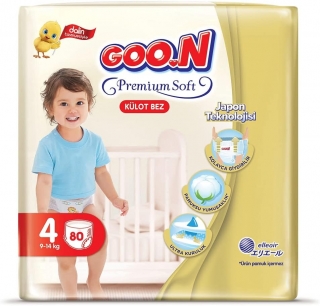 Goon Premium Soft Külot Bez 4 Beden 80 Adet Bebek Bezi