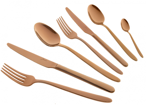 Jumbo 9400 Titanyum Bronz 84 Parça Çatal Kaşık Bıçak Takımı