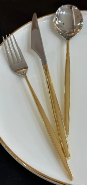 Aryıldız Studio Gold 84 Parça Çatal Kaşık Bıçak Takımı