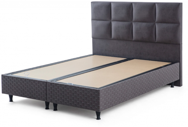 İndivani Visco Grey 90x200 Baza+Başlık+Yatak Seti