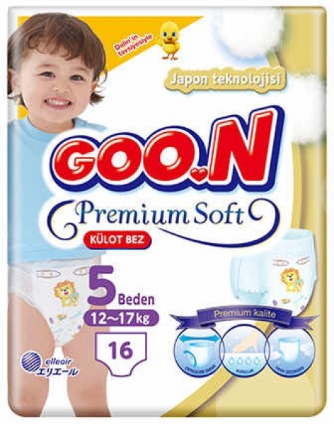 Goon Premium Soft Külot Bez 5 Beden 16 Adet Bebek Bezi