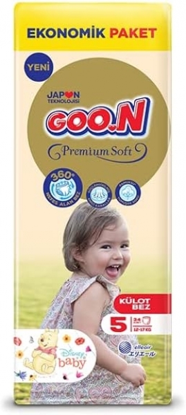 Goon Premium Soft Külot Bez 5 Beden 34 Adet Bebek Bezi