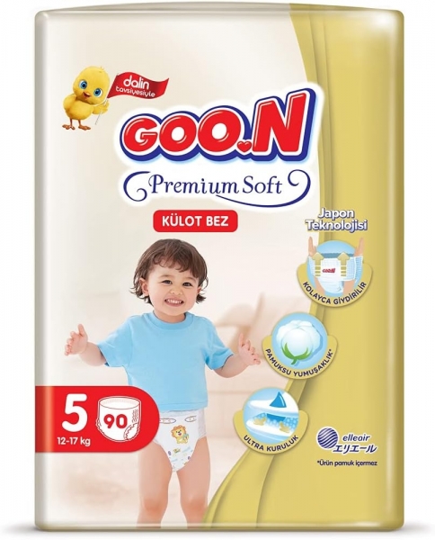 Goon Premium Soft Külot Bez 5 Beden 90 Adet Bebek Bezi