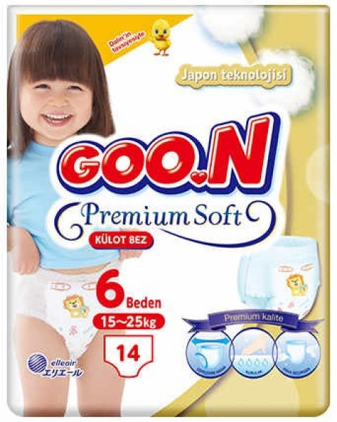 Goon Premium Soft Külot Bez 6 Beden 14 Adet Bebek Bezi