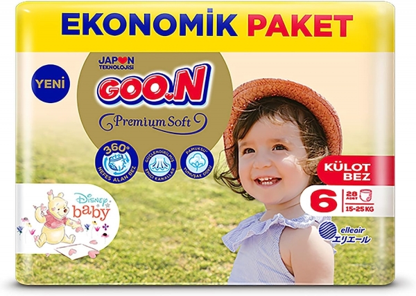 Goon Premium Soft Külot Bez 6 Beden 28 Adet Bebek Bezi