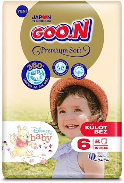 Goon Premium Soft Külot Bez 6 Beden 13 Adet Bebek Bezi