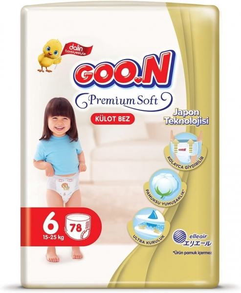 Goon Premium Soft Külot Bez 6 Beden 78 Adet Bebek Bezi