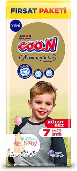 Goon Premium Soft Külot Bez 7 Beden 36 Adet Bebek Bezi