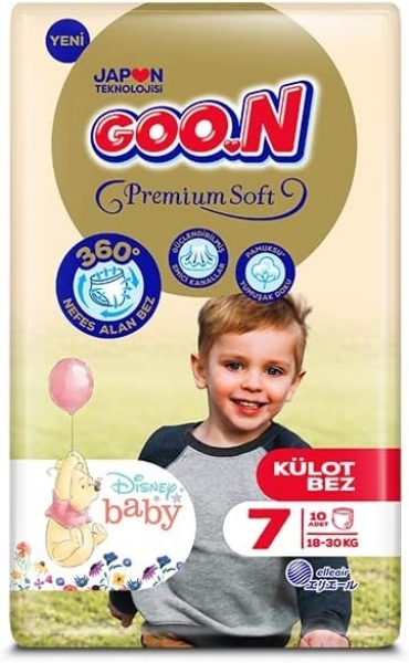 Goon Premium Soft Külot Bez 7 Beden 10 Adet Bebek Bezi