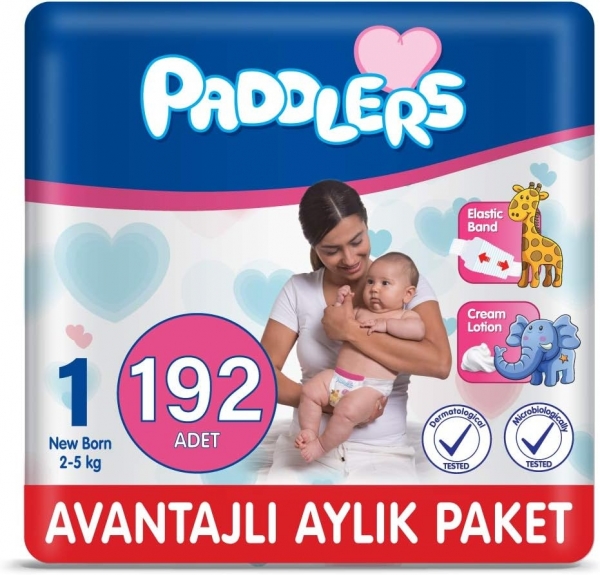 Paddlers 1 Beden 192 Adet Bebek Bezi