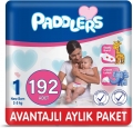Paddlers 1 Beden 192 Adet Bebek Bezi