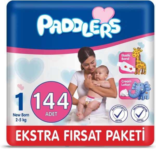 Paddlers 1 Beden 144 Adet Bebek Bezi