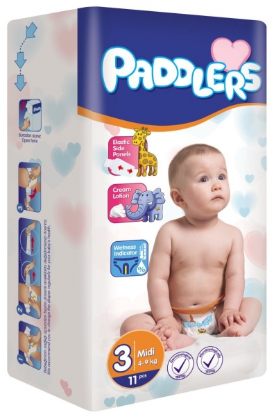 Paddlers 3 Beden 11 Adet Bebek Bezi