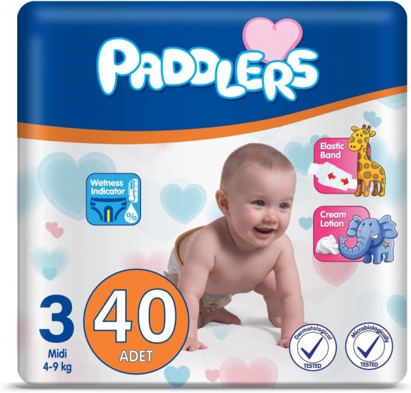 Paddlers 3 Beden 40 Adet Bebek Bezi
